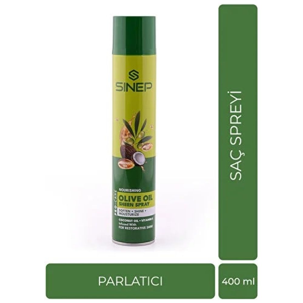 Sinep Olive Oil Sheen Spray - Nourishing Hair Polish, 400 ml