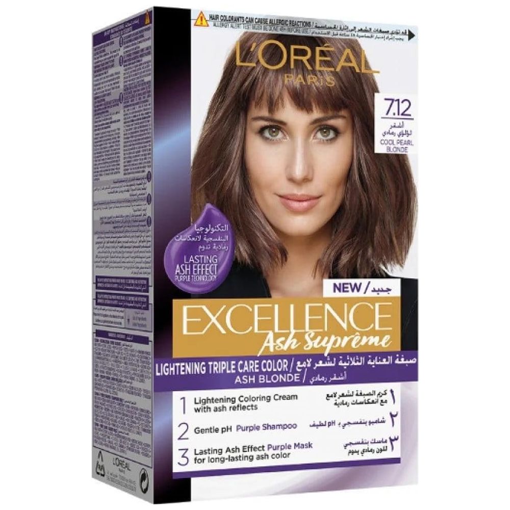 Elryan - Loreal Excellence Ash Blonde - 7.12 Cream 250 ml