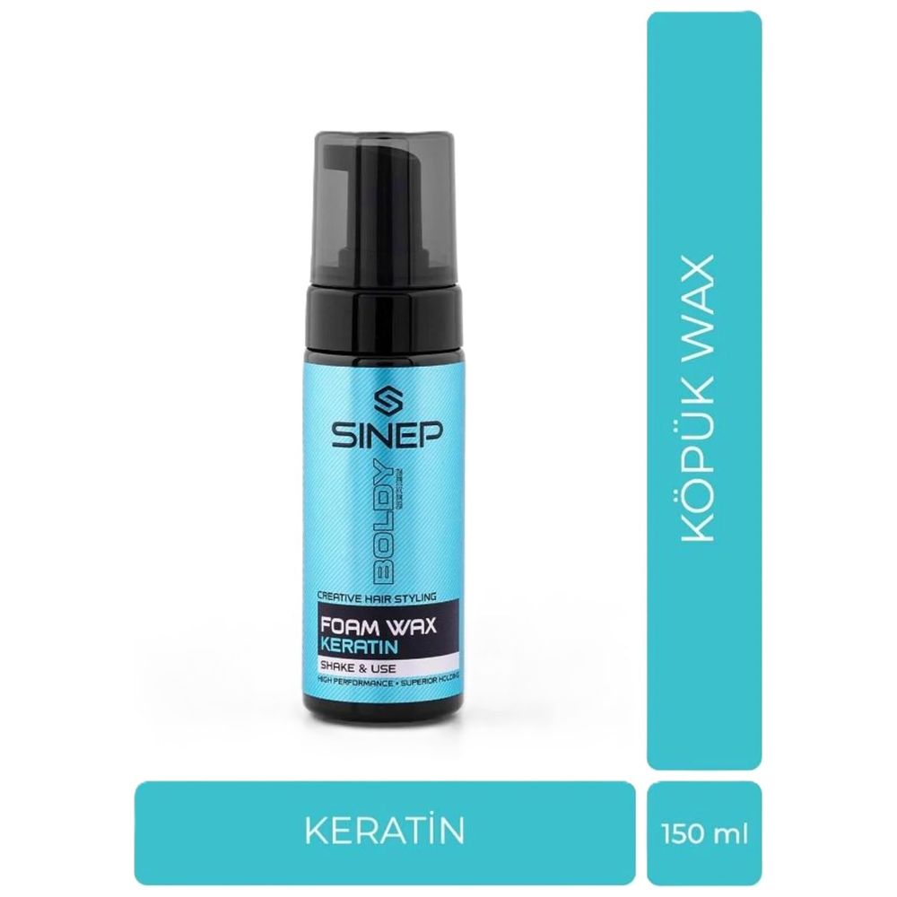 Sinep Boldy Foam Wax Keratin - Professional Hair Styling, 150 ml