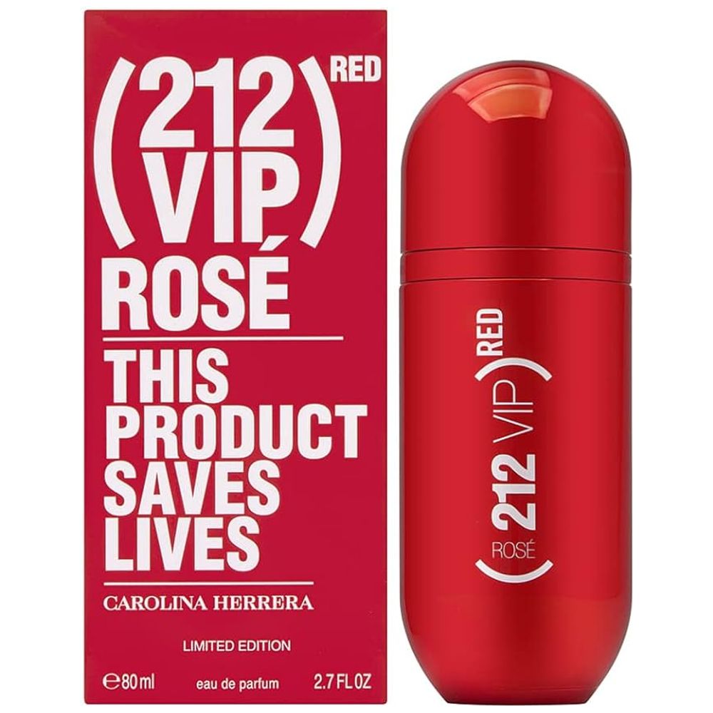 212 VIP Rose Red by Carolina Herrera for Women - Eau de Parfum, 80ml