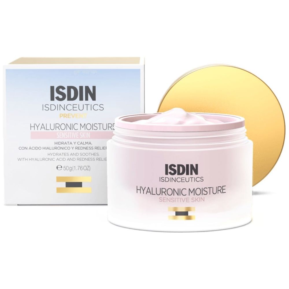 Isdin Hyaluronic Moisturizing Cream - Reduces redness and provides long-lasting hydration, 50 g