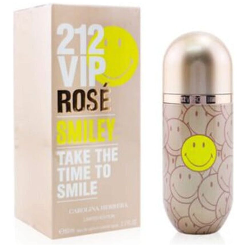 212 VIP Rose Smiley by Carolina Herrera for Women - Eau de Parfum, 100ml