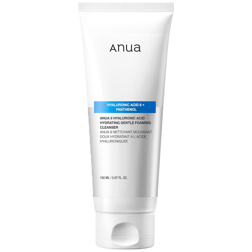Anua 8 Hyaluronic Acid Moisturizing Gentle Gel Cleanser - Gently cleanses while maintaining skin hydration, 150 ml