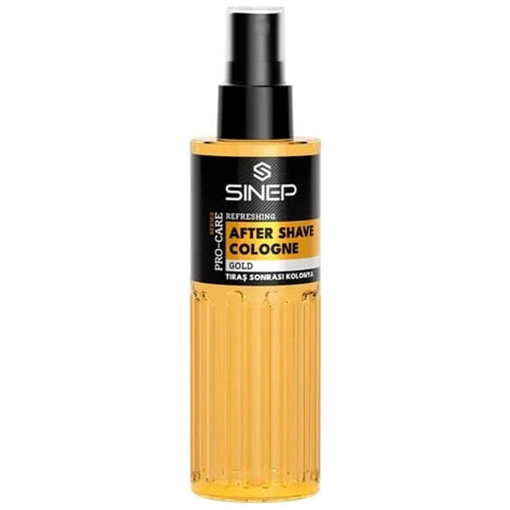SINEP Pro-Care Gold After Shave Cologne - soothes skin and provides refreshing scent, 150 ml