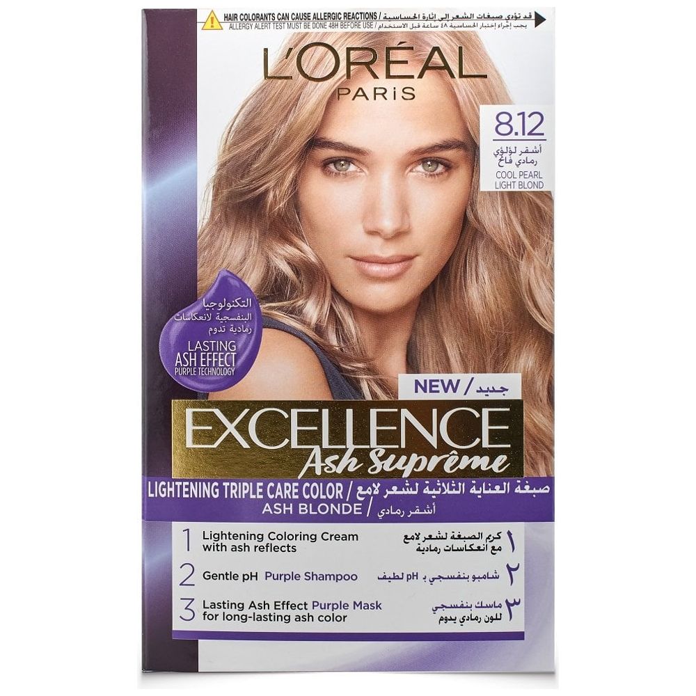 Elryan - Loreal Excellence Ash Blonde - 8.12 Cream 250 ml