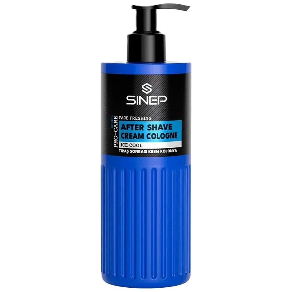 SINEP Ice Cool After Shave Cologne Cream - soothes and moisturizes skin after shaving, 400 ml