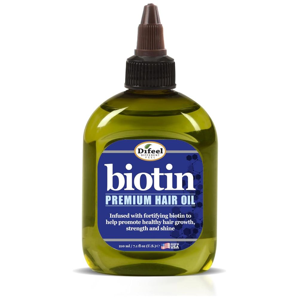 Difeel Biotin Premium Hair Oil - strengthens, nourishes, and adds shine, 210 ml