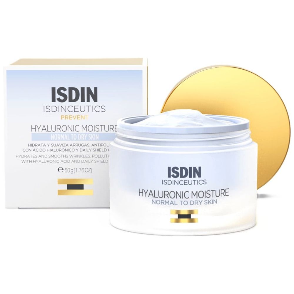 Isdin Hyaluronic Moisturizing Cream - Provides deep and long-lasting hydration, 50 g