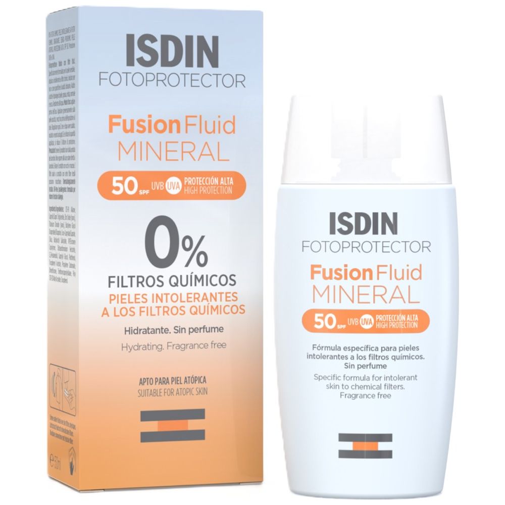 ISDIN Isdin Fotoprotector Fusion Fluid Mineral Tinted Sunscreen - SPF 50 evens skin tone and conceals imperfections, 50 ml 50 ml