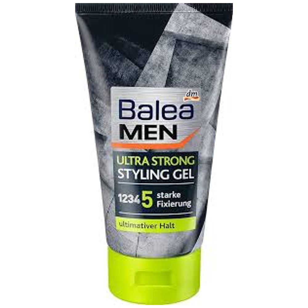 Balea Ultra Strong Hair Gel for Men - Provides strong and flexible hold for hair, 150 ml