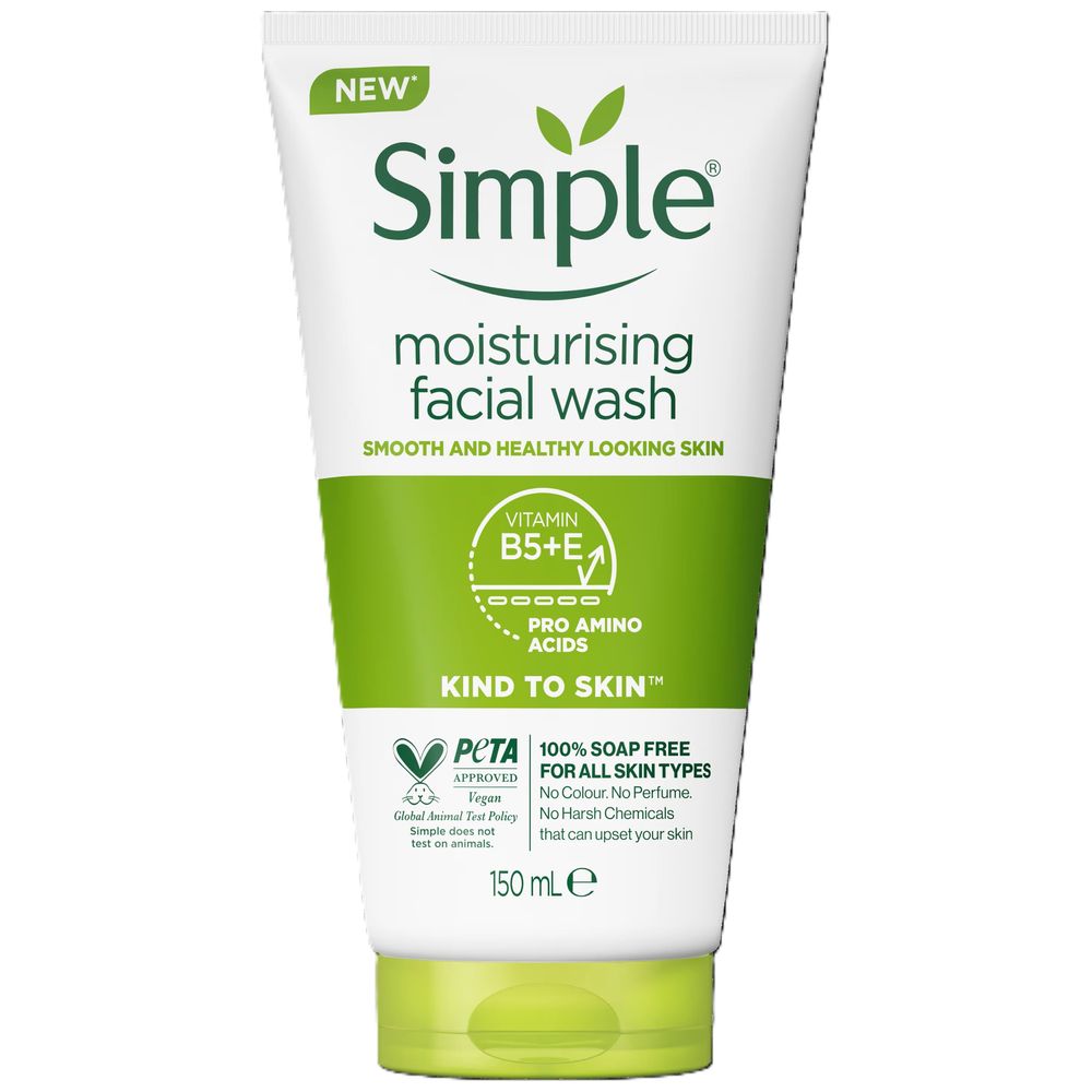 Simple Moisturising Facial Wash B5+E - Gentle Cleansing, 150 ml