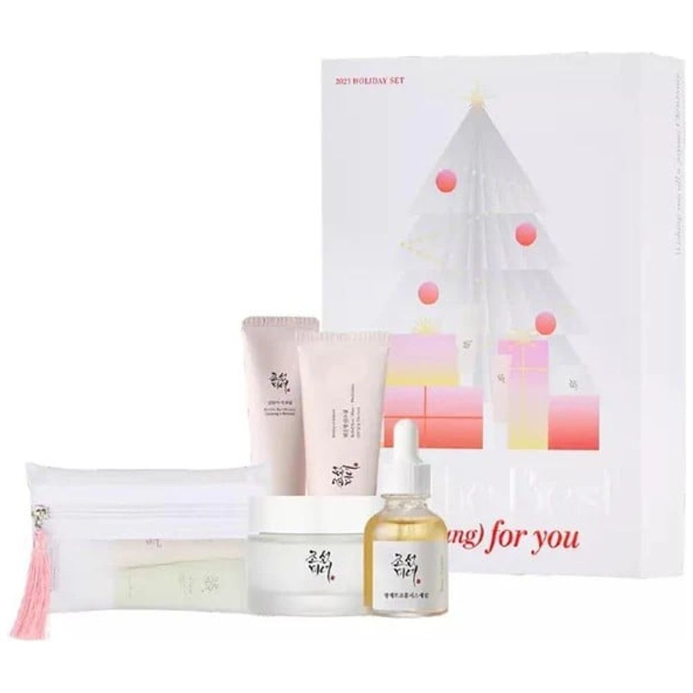 Beauty Of Joseon 2023 Holiday Set Face Cream with Sunscreen - Eye Serum - Face Serum - small pouch + 3 mini products