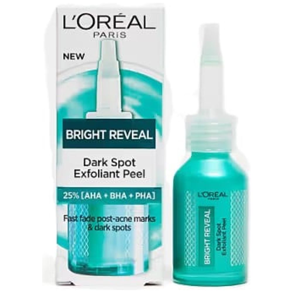L'Oreal Paris Bright Reveal Dark Spot Exfoliant Peel - 25% AHA BHA PHA Blend، 25 مل