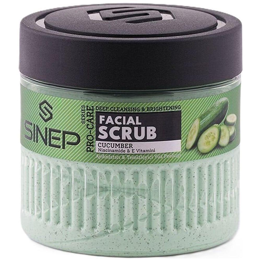 SINEP Pro-Care Cucumber Facial Scrub - Deep Cleansing & Brightening, 400 ml
