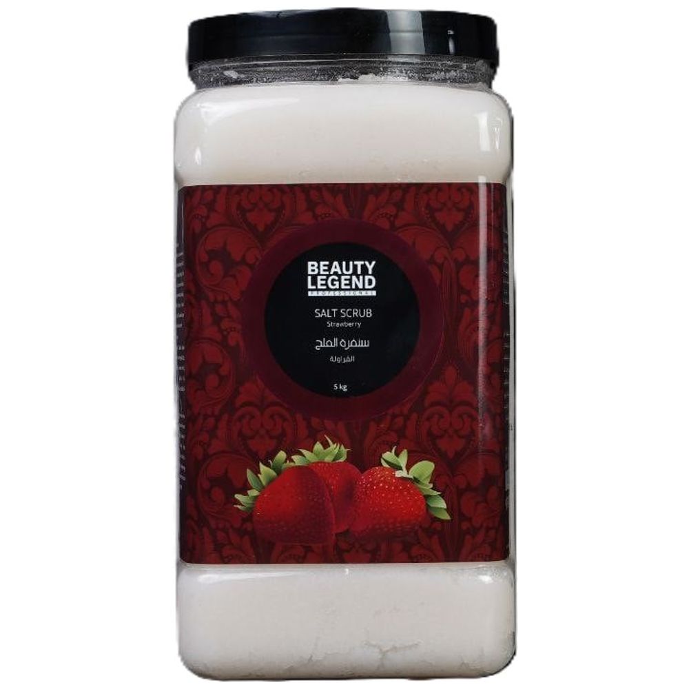 Beauty Legend Strawberry Body Salt Scrub - removes dead skin cells, 5 kg