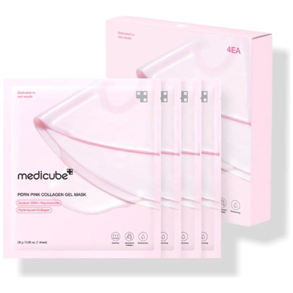 Medicube PDRN Collagen Gel Face Mask - Firms and hydrates skin, 4 pcs