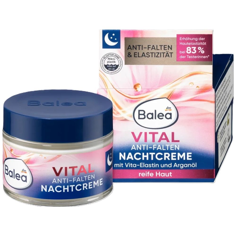 Balea Balea Vital Anti-Wrinkle Night Cream - Reduces wrinkles and improves skin elasticity, 50 ml 50 ml