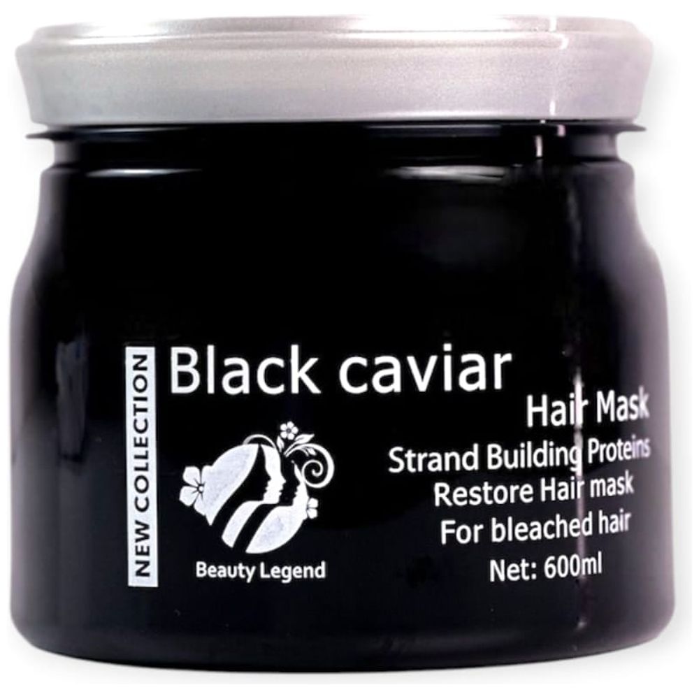 Beauty Legend Black Caviar Hair Mask - Moisturizing and protecting the color of dry and damaged hair, 600 ml