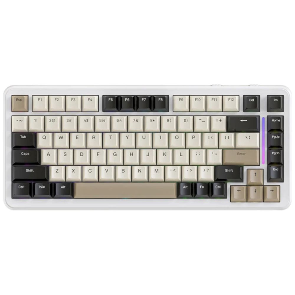 Attack Shark M86 Mechanical Keyboard - Bluetooth/Wireless/Wired 3D Connectivity - RGB Lighting - 4000 mAh Battery - White 4000 mAh – 58,000 IQD Iraq