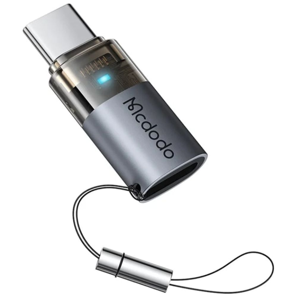 McDodo Lightning to USB-C Adapter - 60W Charging Power - Indicator Light - Gray 60W – 4,750 IQD Iraq