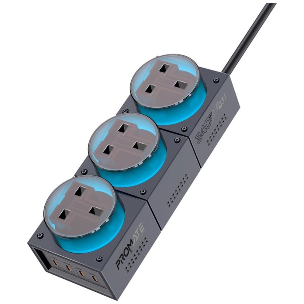Promate Promate Power Socket - 3m - 67W - Black 3m, 67W – 150,000 IQD Iraq