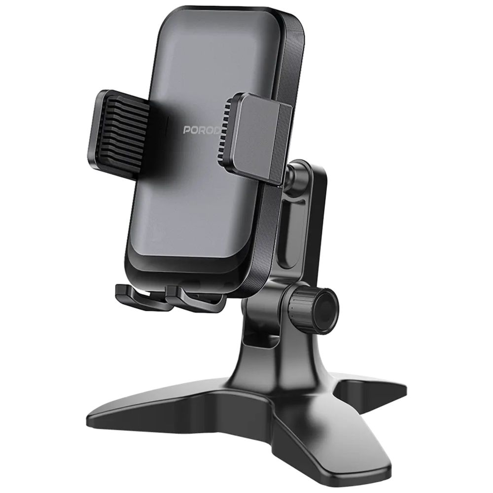Porodo Porodo Desktop Phone Holder - Multi-Angle - Stable Tripod Base - Black