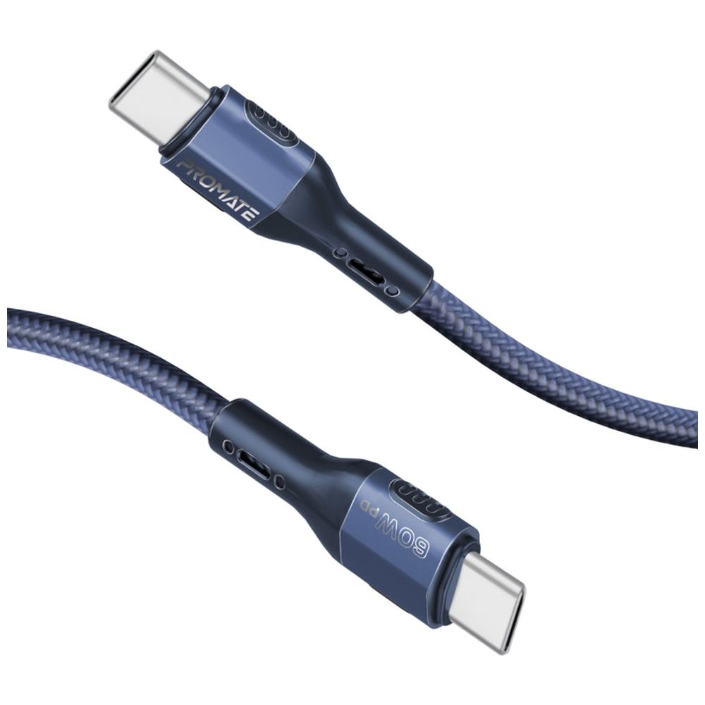 Promate Promate Charging Cable - USB-C to USB-C - 60W - 1.2m - Blue 60W, 1.2m – 18,000 IQD Iraq