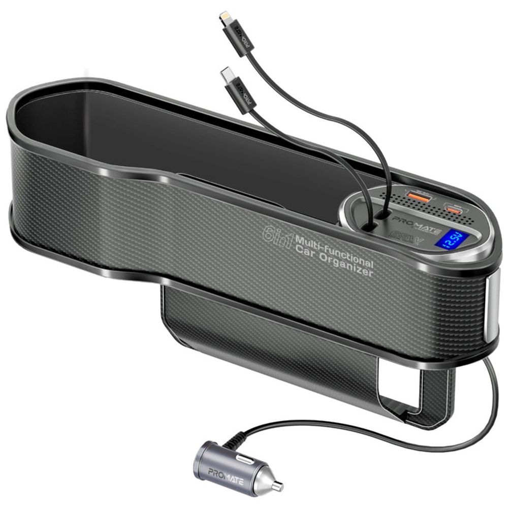 Promate Promate Car Charger - 65W - USB-C & Lightning Cable - Black 65W, USB-C & Lightning Cable – 60,000 IQD Iraq