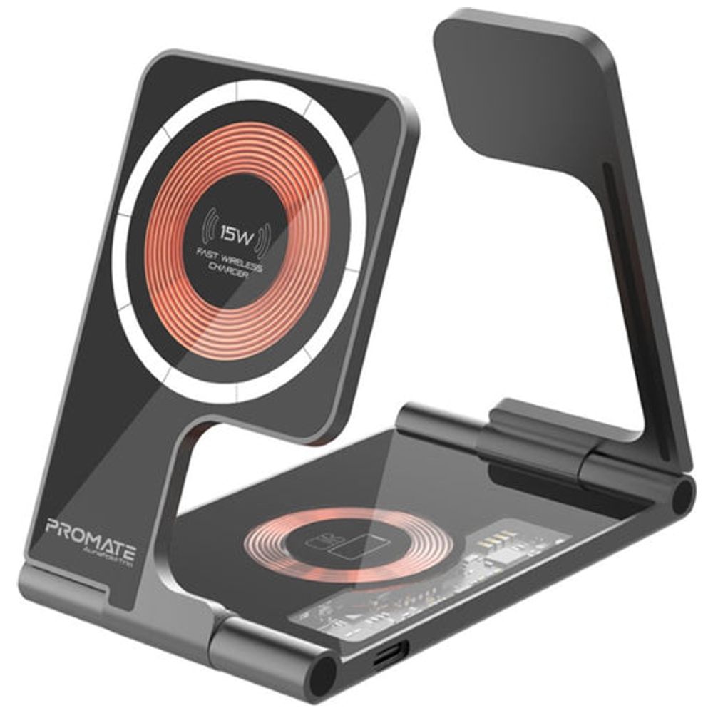 Promate Promate Wireless Charger - Foldable 15W - Compatible with MacSafe - Black 15W – 65,000 IQD Iraq