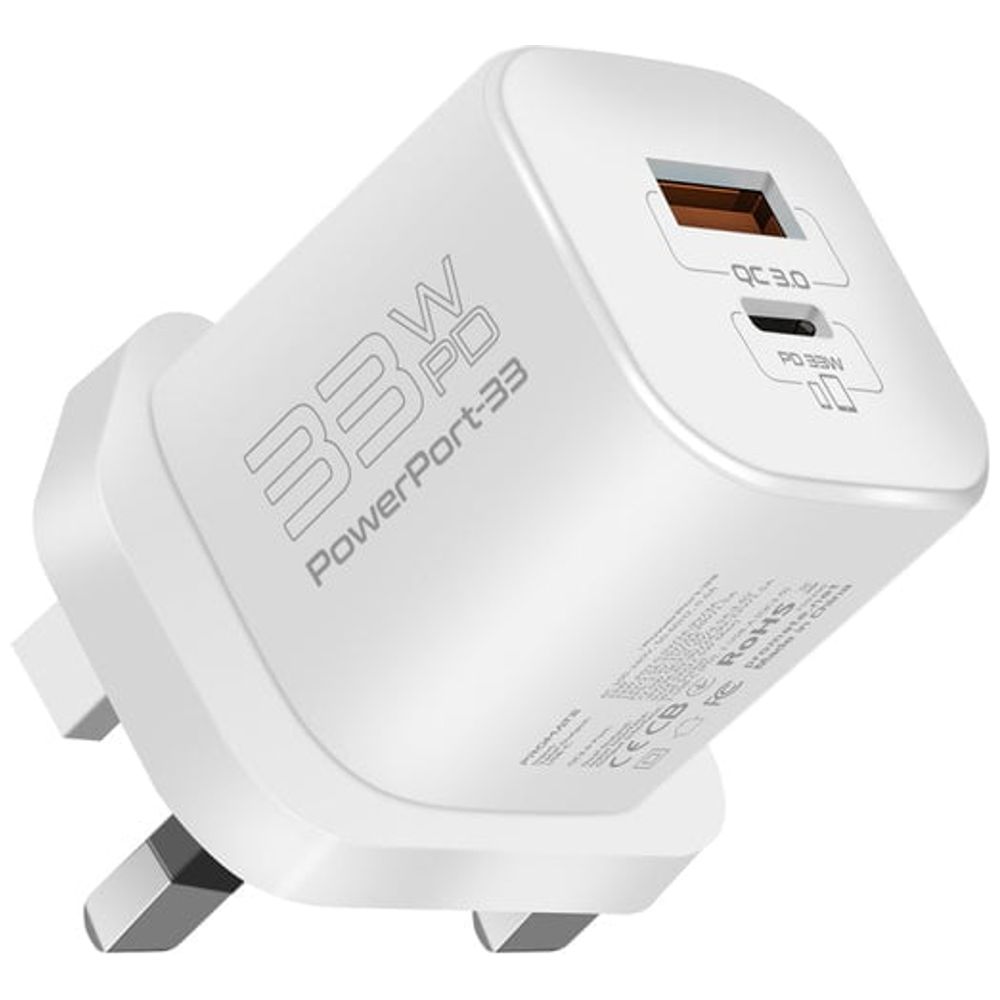 Promate Promate Wall Charger - 33W - White 33W – 30,000 IQD Iraq