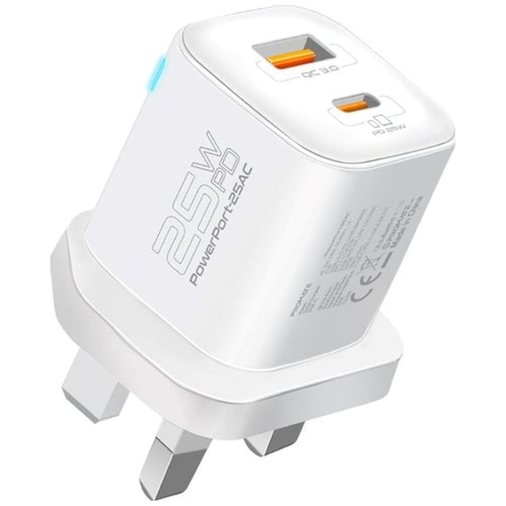 Promate Promate Wall Charger - 25W - White 25W – 23,000 IQD Iraq