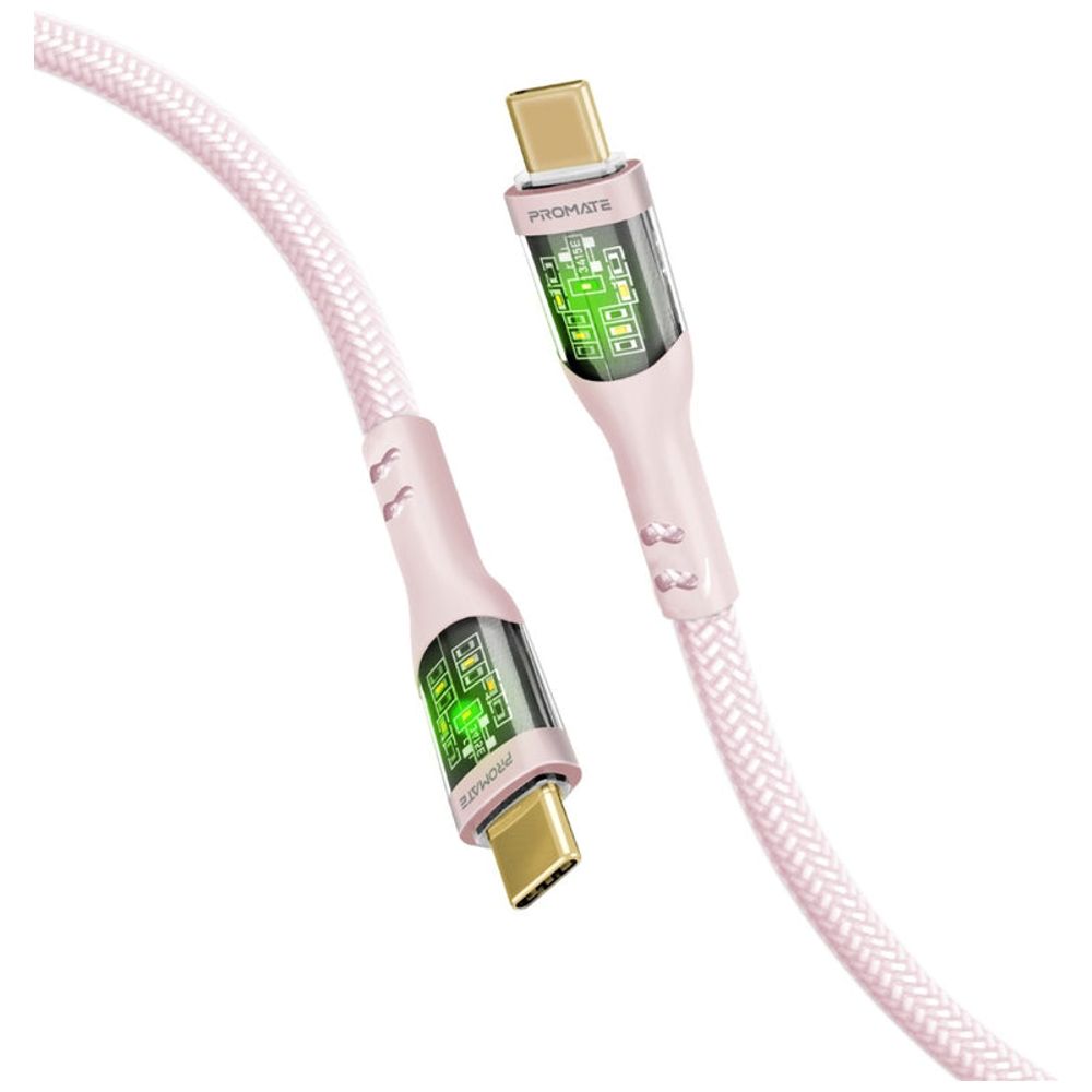 Promate Promate USB-C to USB-C Charging Cable - 60W - 2m - Pink 60W, 2m – 21,000 IQD Iraq