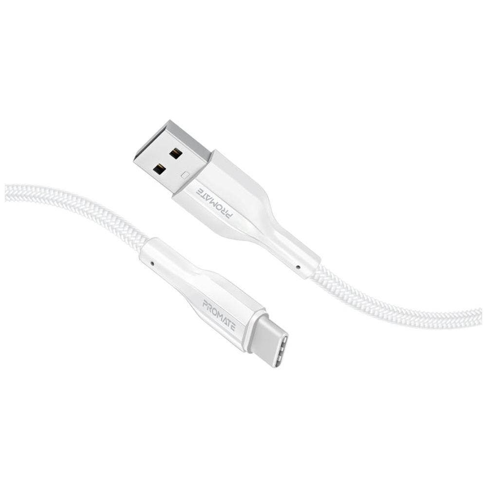 Promate Promate USB-A to USB-C Charging Cable - 2 m - White 2m – 11,000 IQD Iraq