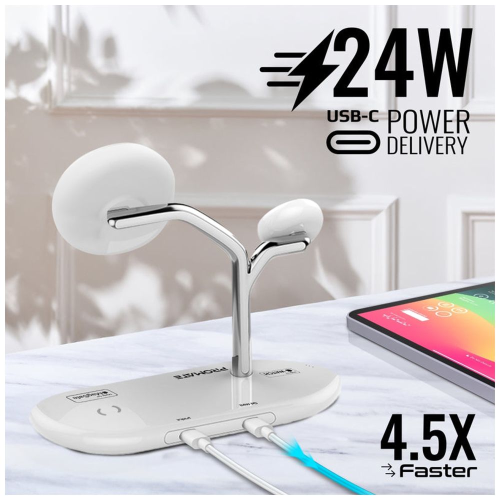 Promate Promate Wireless Charger - 57W - MagSafe - White 57W – 95,000 IQD Iraq