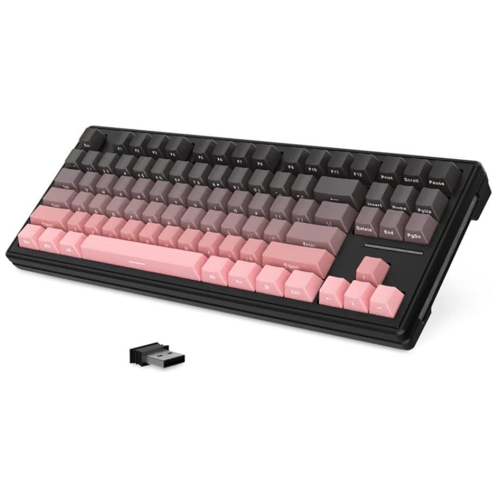 ATTACK SHARK Attack Shark M87 Mechanical Keyboard - Triple Mode - 4000mAh Battery - 27 RGB Lighting - Black 4000mAh