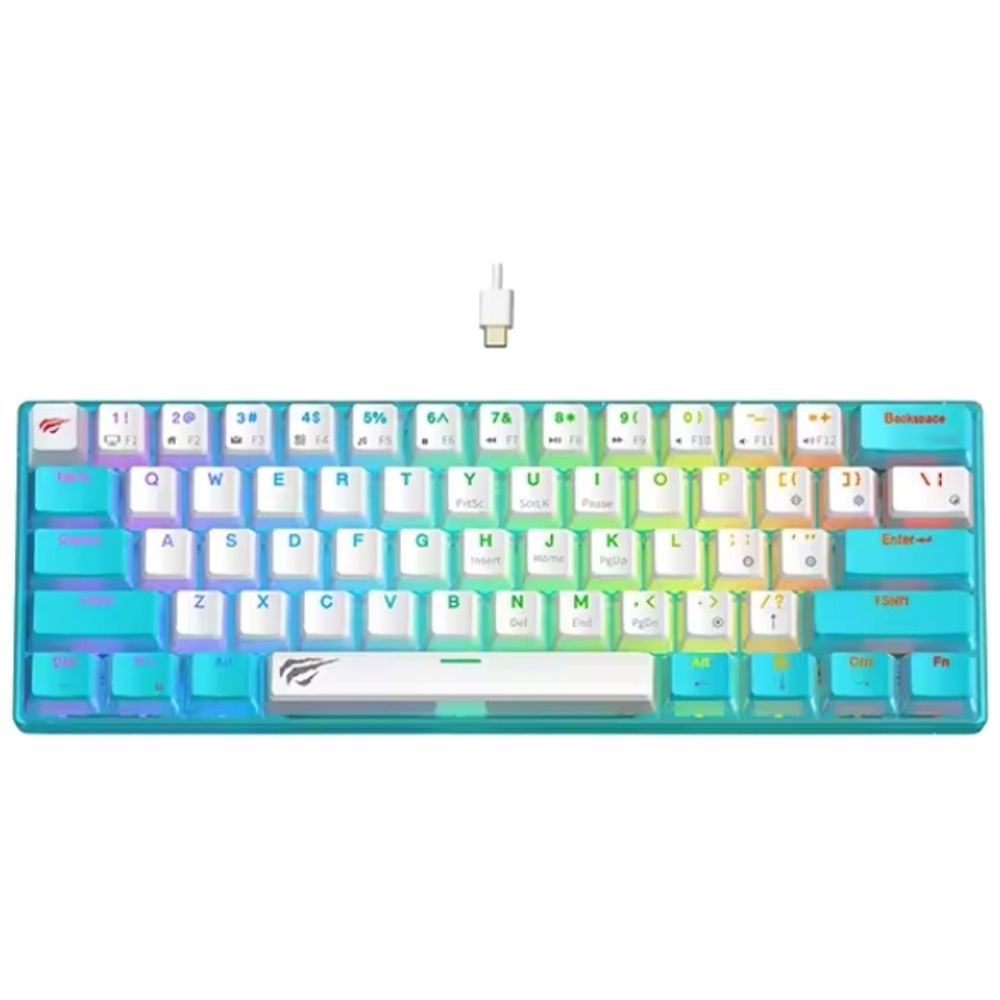 Havit Havit KB903L Gaming Keyboard - Rainbow Backlighting - Ergonomic Design - Adjustable DPI - Blue – 54,500 IQD Iraq