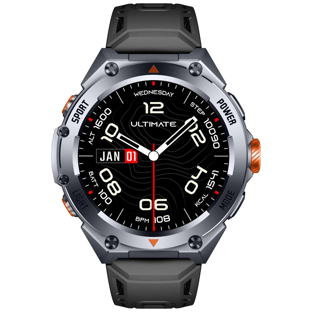 Master Master G1 Smartwatch - 1.43-inch AMOLED - LED flashlight - 550mAh battery that lasts up to 5 days - 5ATM water resistance - Black 1.43-inch