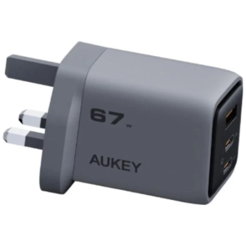 Aukey Wall Charger - 67W - 3 Ports - Gray 67W 3 Ports – 45,000 IQD Iraq