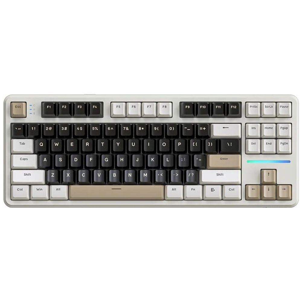 Attack Shark X87 Mechanical Keyboard - 3-mode - Blueberry Linear Switches - Hot-Swap Interchangeable - 4000mAh Battery - RGB Lighting - PBT Keycaps - White 3-mode, 4000mAh – 57,000 IQD Iraq