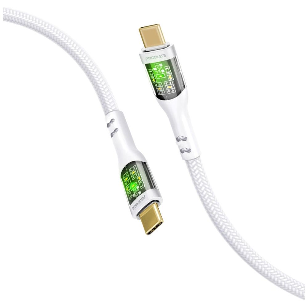 Promate Promate USB-C to USB-C Charging Cable - 60W - 2m - White 60W, 2m – 21,000 IQD Iraq