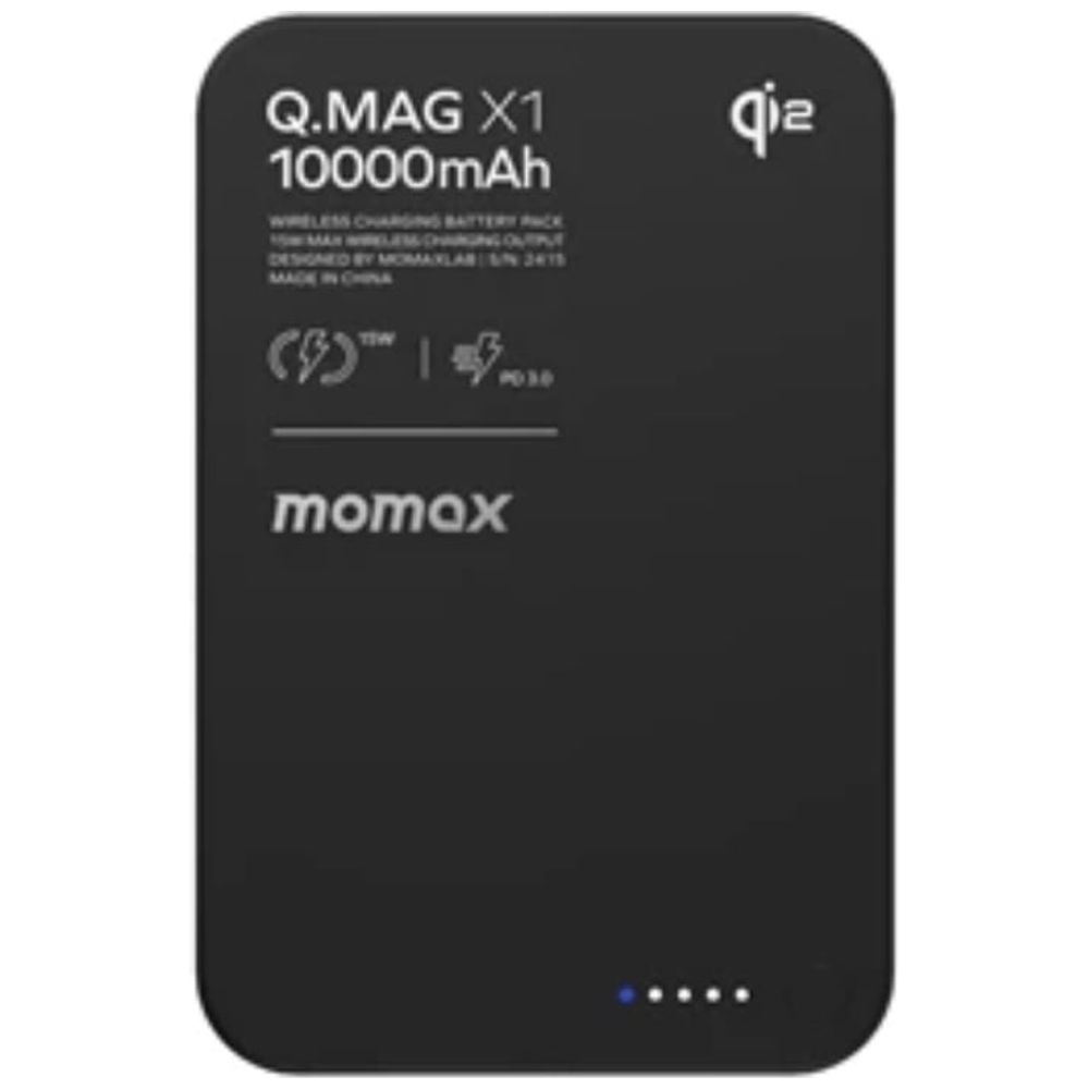 Momax Momax Power Bank - 10000mAh Capacity - Qi2 Magnetic Wireless Charging - Built-in USB-C Cable - 20W Power - Black 10000mAh – 76,250 IQD Iraq