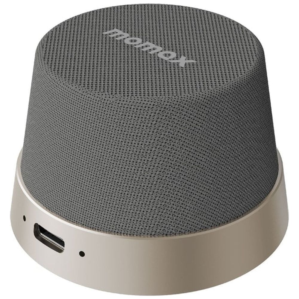 Momax Momax Portable Wireless Speaker - Magnetic Mount - TWS Technology - IPX6 Waterproof - 12 Hour Battery - Gray 12 Hour
