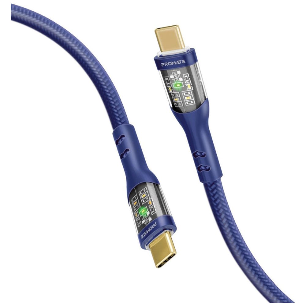 Promate Promate USB-C to USB-C Charging Cable - 60W - 2m - Navy 60W, 2m – 21,000 IQD Iraq
