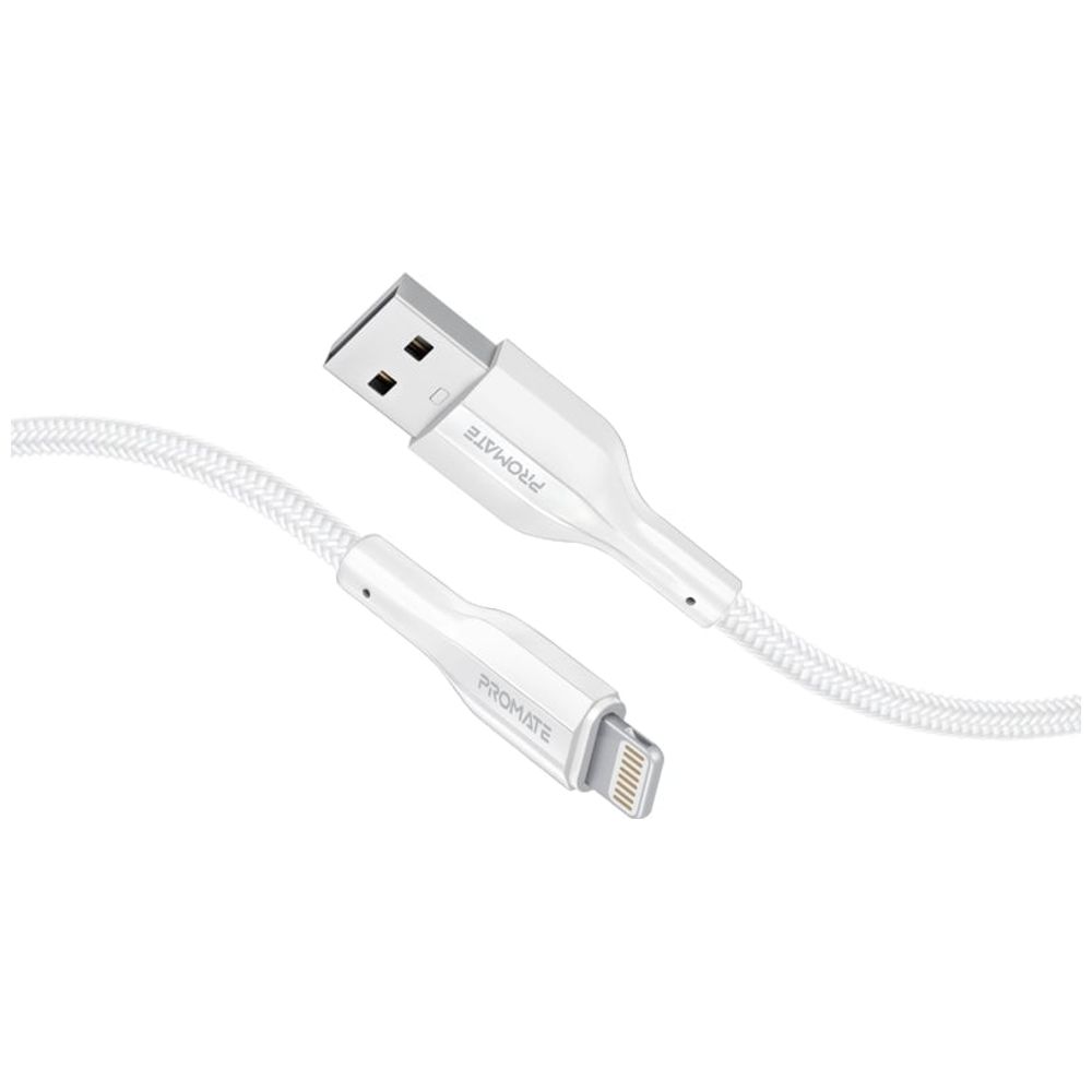 Promate Promate USB to Lightning Charging Cable - 2 m - White 2m – 11,000 IQD Iraq