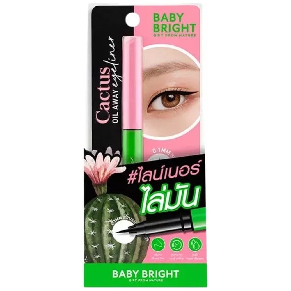 Baby Bright Cactus Oil Away Eyeliner -  Black