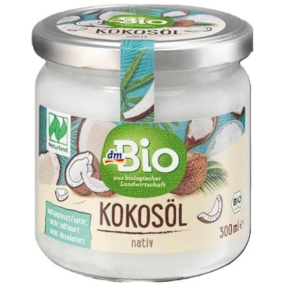 dmBio Native Coconut Oil For skin hydration and hair treatment - 300ml
