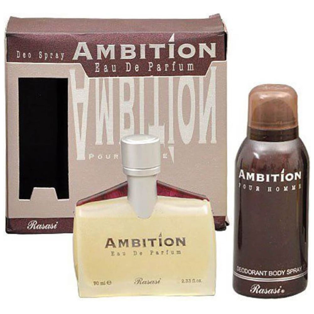 Ambition by Rasasi Perfume Set for Men with Body Mist