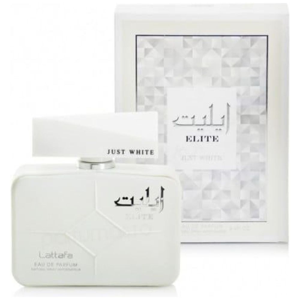Elite Just White by Lattafa for Unisex - Eau de Parfum, 100 ml