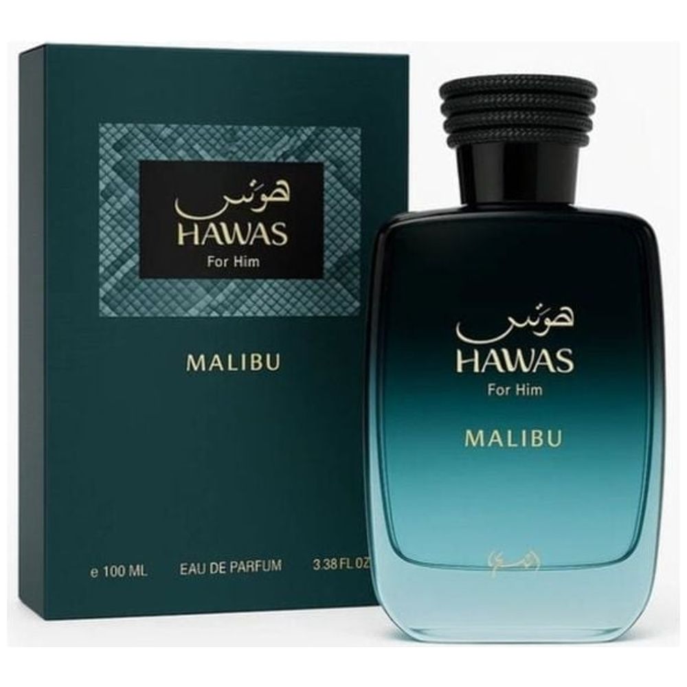 Hawas Malibu By Rasasi For Men - Eau de Parfum, 100 ml