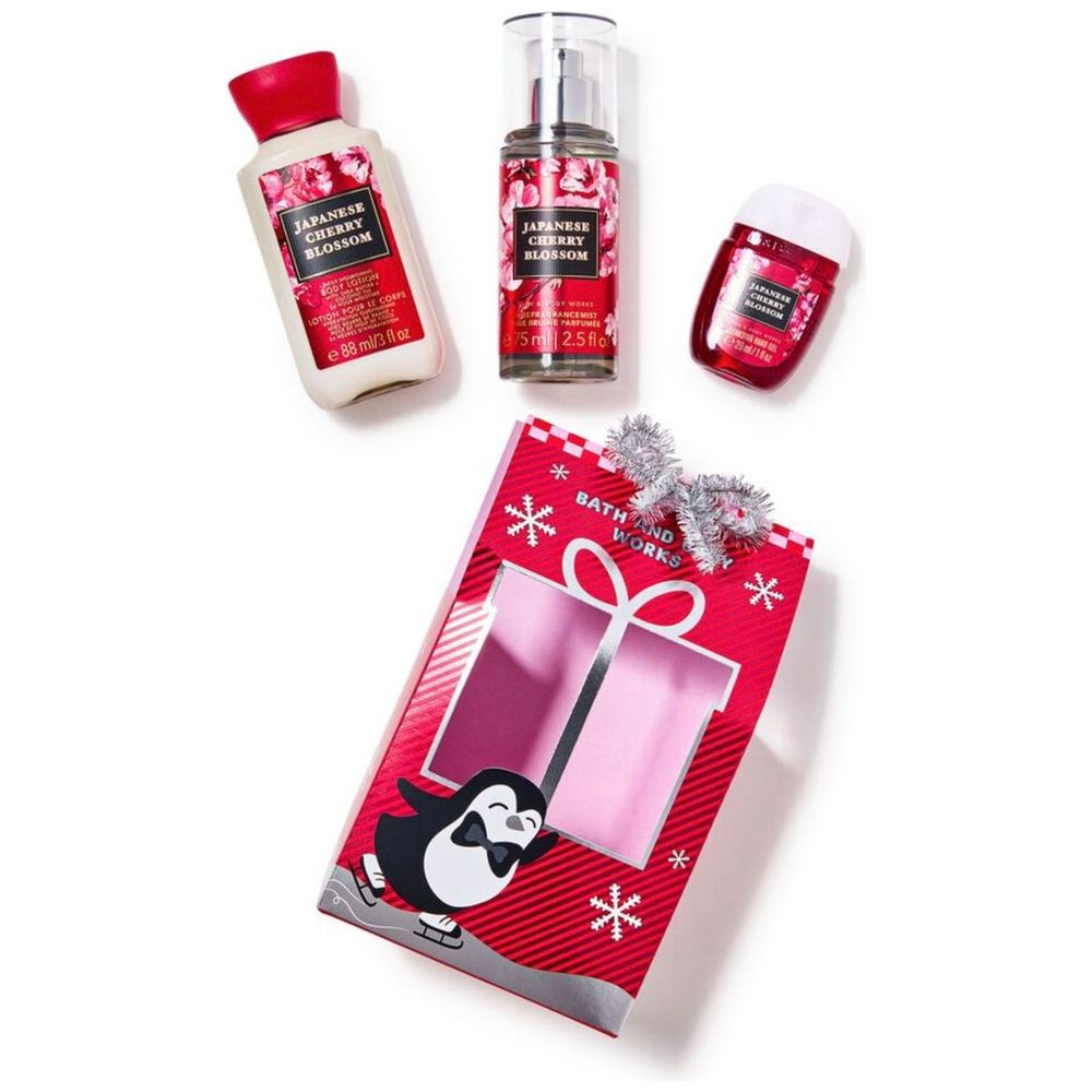 Bath & Body Works Japanese Cherry Blossom Gift Set - 75ml Perfume Spray - 88ml Lotion